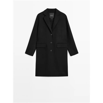 Abrigo largo mezcla lana