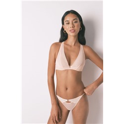 Tanga tul microfibra rosa