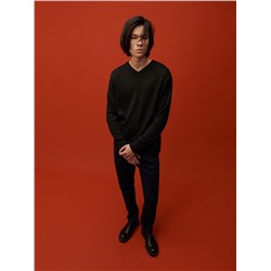 Sweatshirt mit V-Ausschnitt