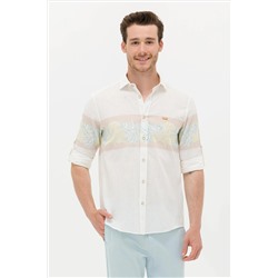 Erkek Krem Uzun Kollu Gömlek