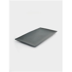 Блюдо, 34.5x19.5 см, прямоугольное, чёрное, Икра