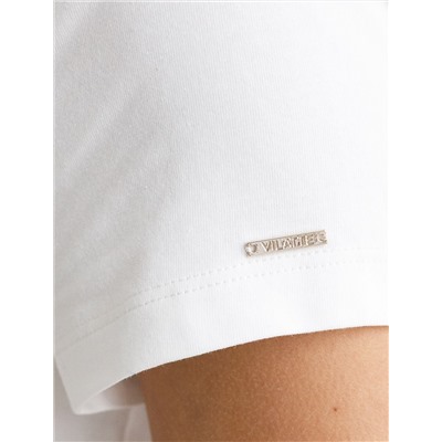 Базовая футболка из премиального хлопка с V образным вырезом