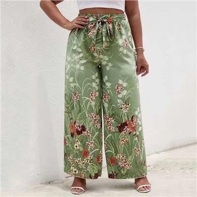 Легкие свободные женские брюки Plus Size