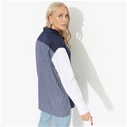 Рубашка комбинированная, Навсегда в сердце (blue)