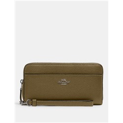 Accordion Zip Wallet With Wristlet Strap