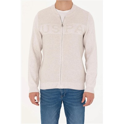 Erkek Taş Melanj Triko Hırka