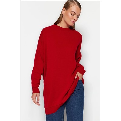 TRENDYOL MODEST Kırmızı Triko Kazak TCTAW24AK00048