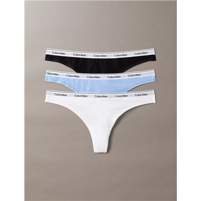 Modern Logo 3-Pack Low Rise Thong