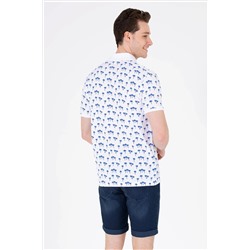 Erkek Saks Polo Yaka Tişört