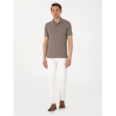 Koyu Vizon Slim Fit Polo Yaka Tişört