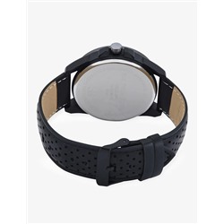 MENS BLACK STRAP GREEN FACE WATCH