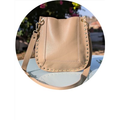 Итальянская сумка из натуральной кожи AB.Z PELLE TTA 440 TAUPE