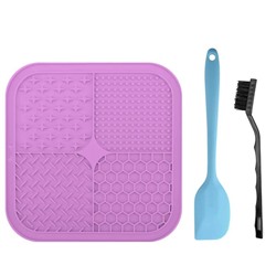 Коврик для лизания. В наборе лопаточка и щетка для чистки коврика