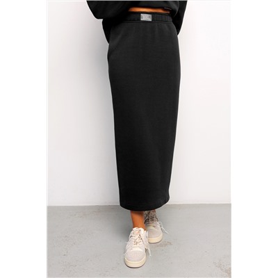 Юбка длинная макси с разрезом 388BLK