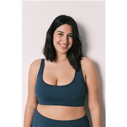 Top liso sin costuras azul