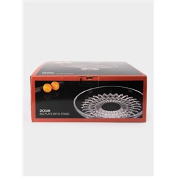 Блюдо на ножке, 31х12 см, стекло Р, Ocean