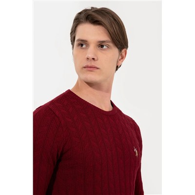 Erkek Bordo Basic Kazak