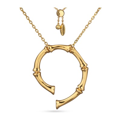 Кулон Бамбук (покрытие золото) 70см, Есть комплект