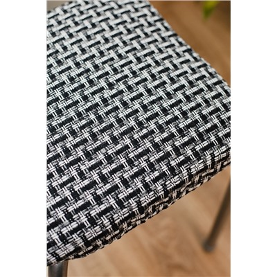 Набор сидушек на табурет 4 шт Плетенка черный