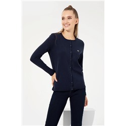 Kadın Lacivert Basic Triko Hırka