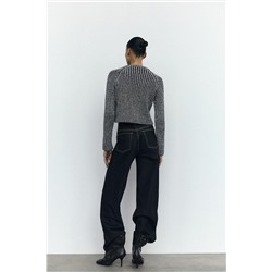 RIBBED KNIT CROPPED SWEATER