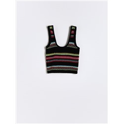 UNISEX Baumwoll-Top aus Strukturstrick