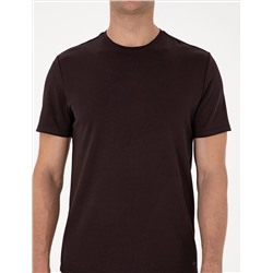 Koyu Kahverengi Regular Fit Tişört