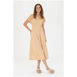 Kadın Camel Dokuma Elbise