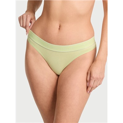 Logo Cotton Thong Panty