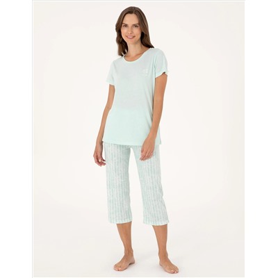 Mint Kapri Pijama Takımı