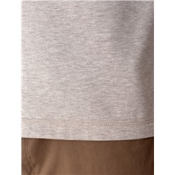 Футболка полуприлегающего кроя с принтом из премиального хлопка