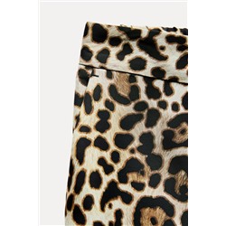 ANIMAL PRINT SATIN TROUSERS
