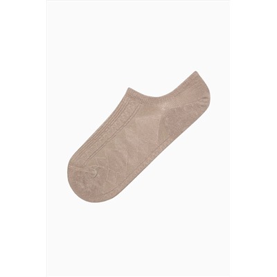 Penti Jacquard Soil Bej 3lü Sneaker Çorap