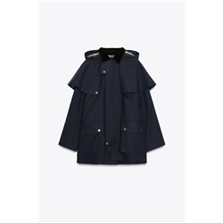 TRENCH CAPUCHA CUELLO CONTRASTE ZW COLLECTION LIMITED EDITION