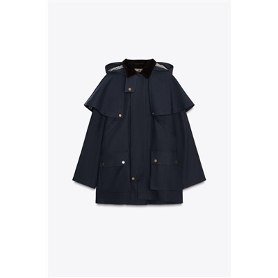 TRENCH CAPUCHA CUELLO CONTRASTE ZW COLLECTION LIMITED EDITION