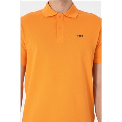 Erkek Regular Fit Polo Yaka Turuncu Basic Tişört