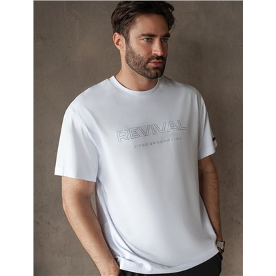 Свободная футболка  с авторским принтом