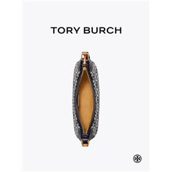 Сумка-полумесяц в американском стиле из жаккардовой кожи с окантовкой, подарочная коробка ТОРИ БЕРЧ