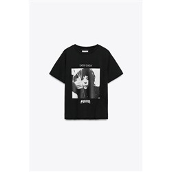LADY GAGA FADED-EFFECT T-SHIRT