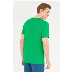 Erkek Elma Yeşili Bisiklet Yaka Tişört