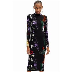 SPECIAL PRICES Vestido midi arty M. Christian Lacroix