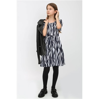 Платье Зебра короткий рукав-фонарик арт. ПЛ-374 НАТАЛИ #885612