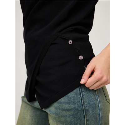 Черная блузка "Перекрут"