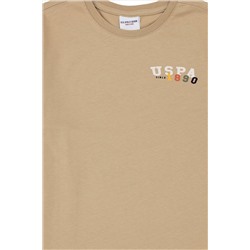 Erkek Çocuk Açık Haki Oversize Bisiklet Yaka Tişört