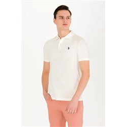 Erkek Ekru Basic Polo Yaka Tişört