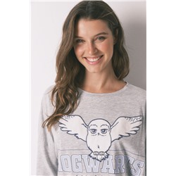 Pijama largo algodón Hedwig gris