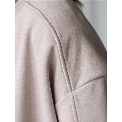 Бомбер среднего объема на молнии из петельчатого футера двухнитки с эластаном