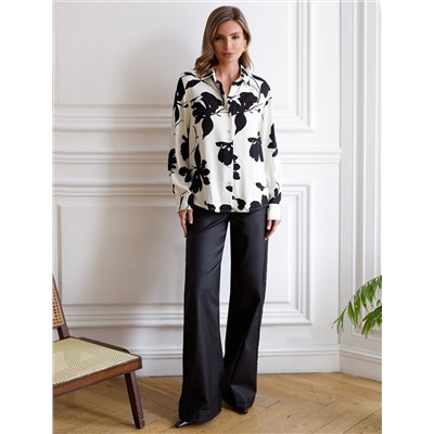 Блузка из вискозы с принтом