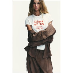 RUSTIC T-SHIRT WITH SLOGAN