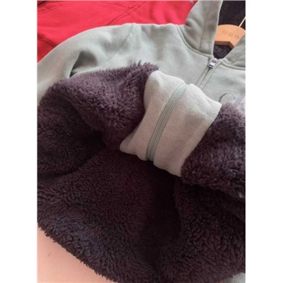 Детская теплая толстовка с изнанкой из искусственного меха, экспорт КЕЛЬВИН КЛАЙ*Н